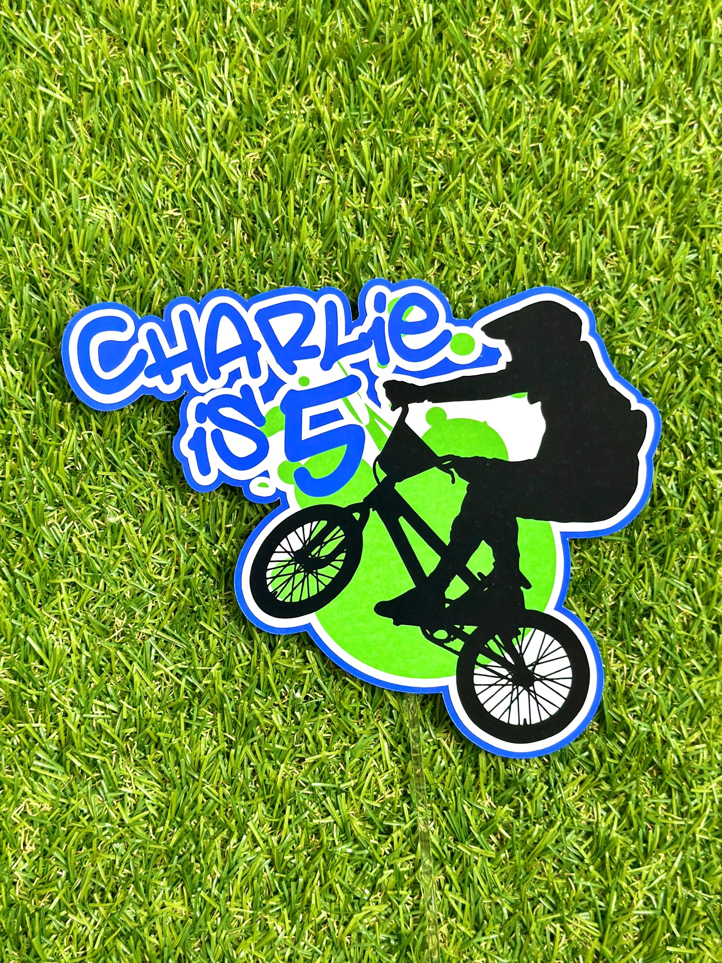 BMX Bike Personalised Cake Topper