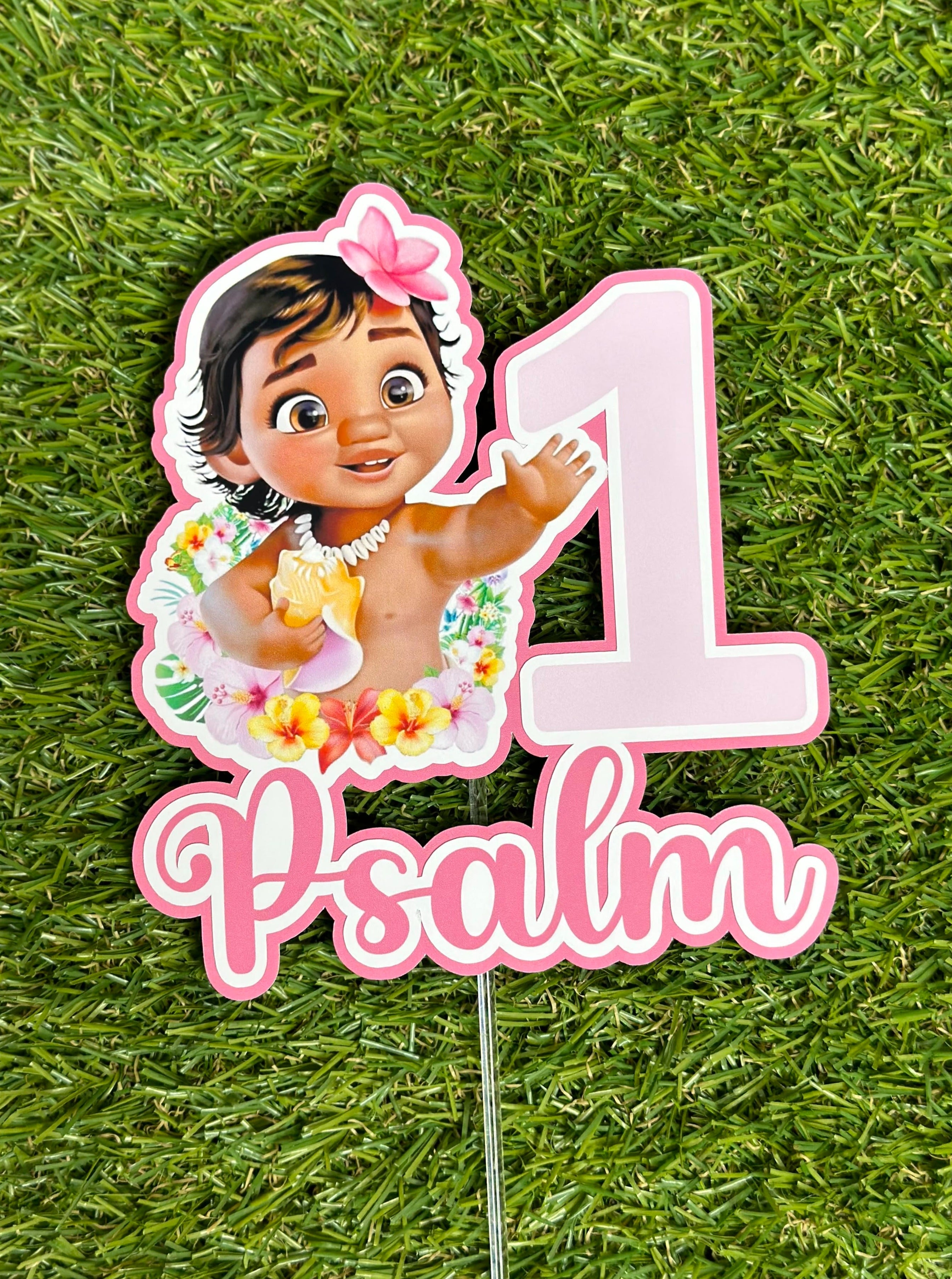 Baby Moana Personalised Cake Topper – Blissful Toppers