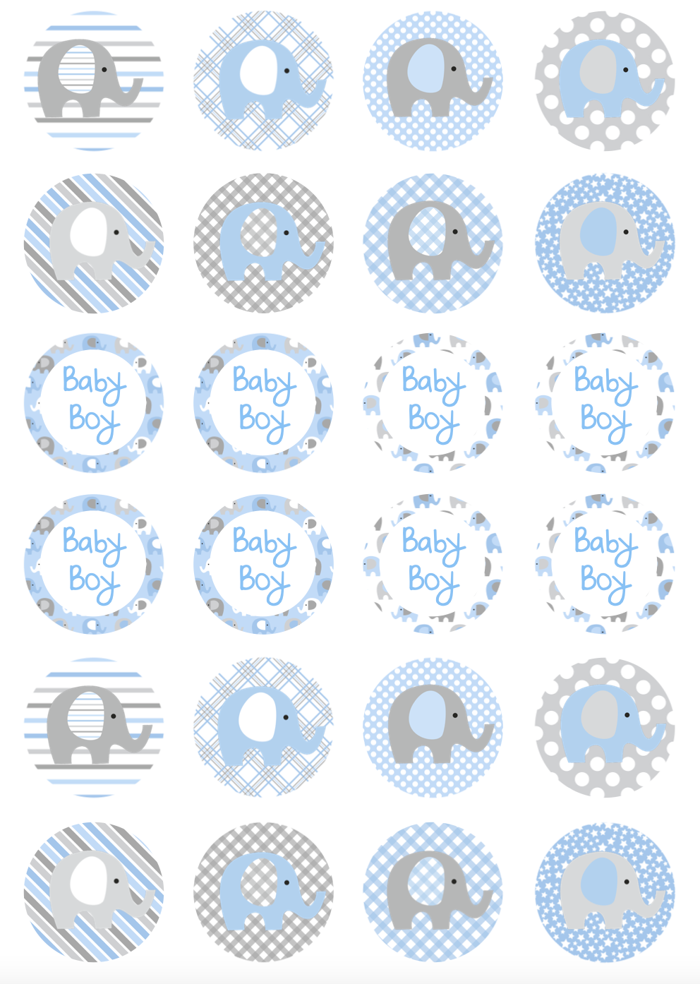 Baby shower cupcake 2024 toppers free printables