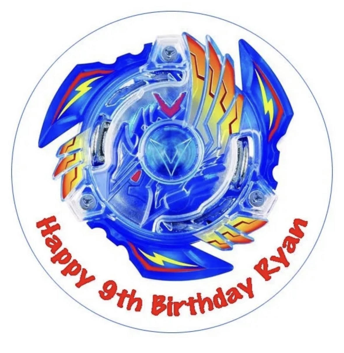 Beyblade Burst #2 Round Cake Edible Icing Image Topper 19cm