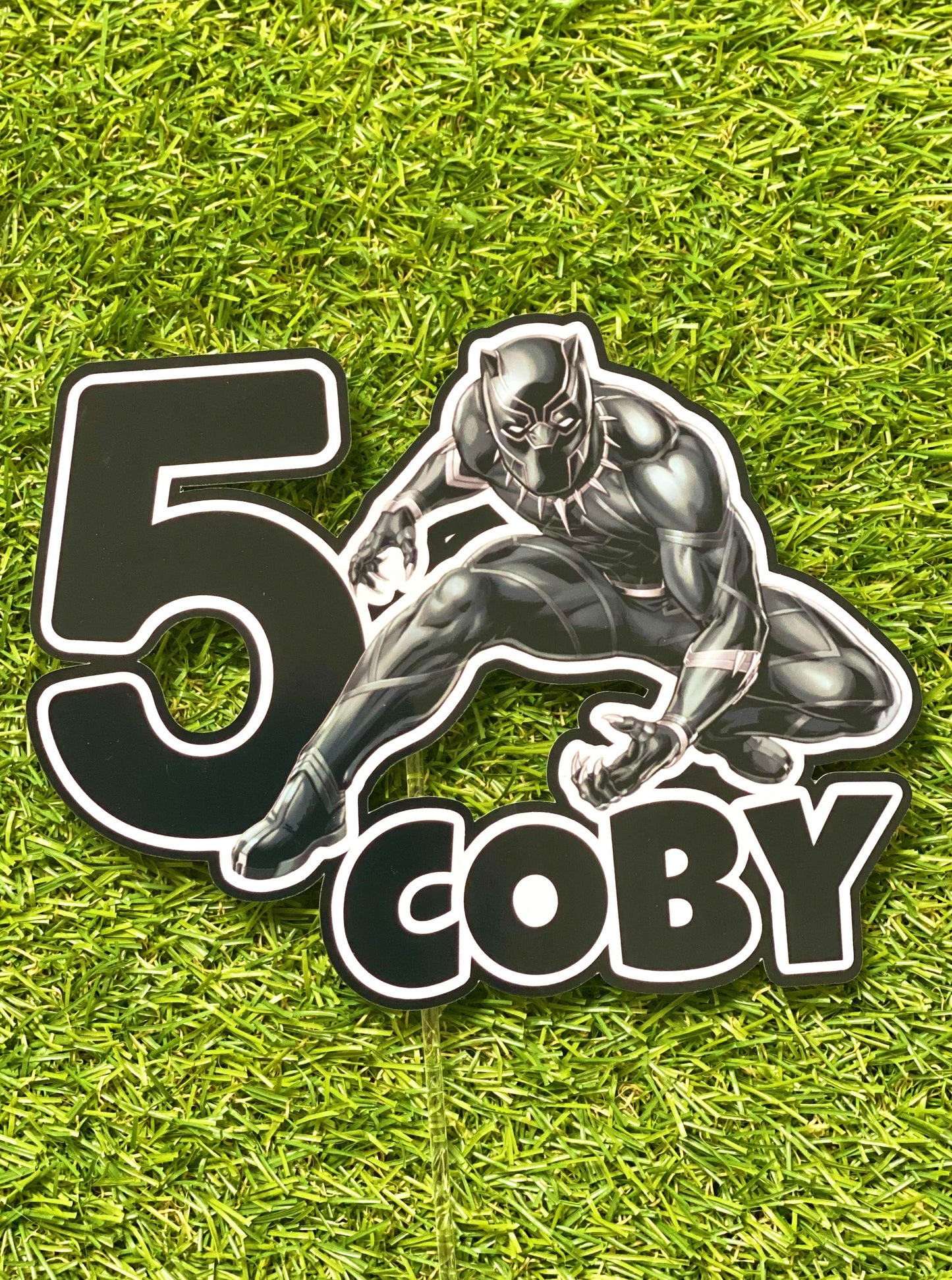 Black Panther Personalised Cake Topper