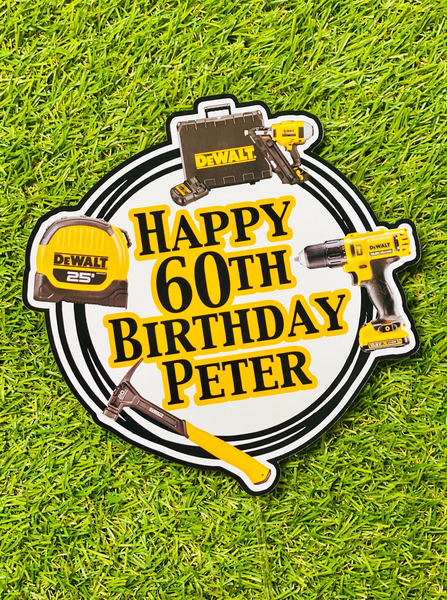 Builder Tools Personalised Cake Topper