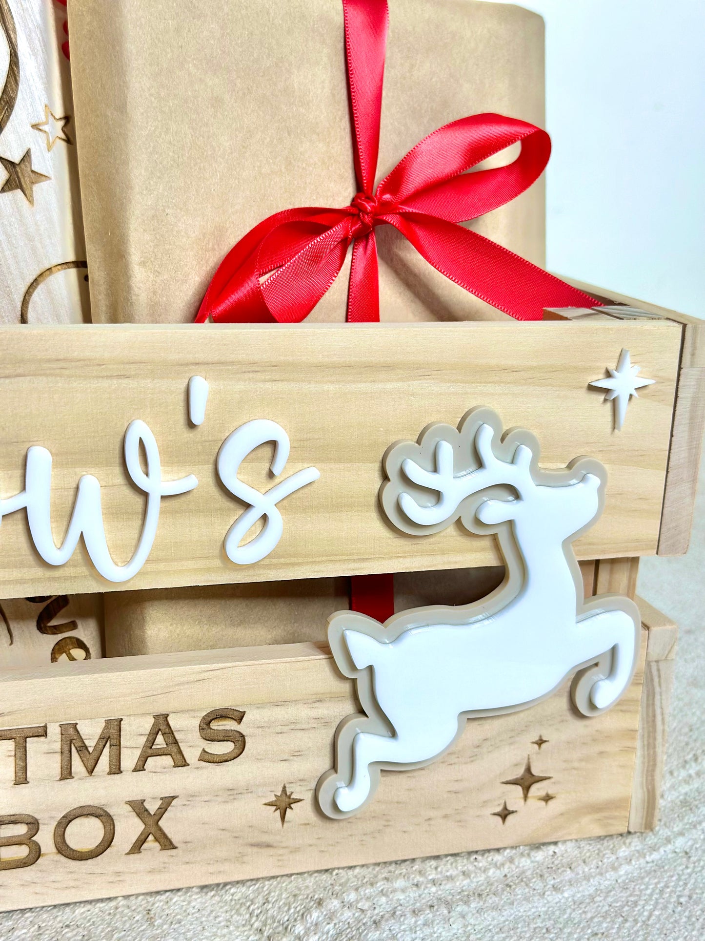 Christmas Eve Personalised Crate - Reindeer