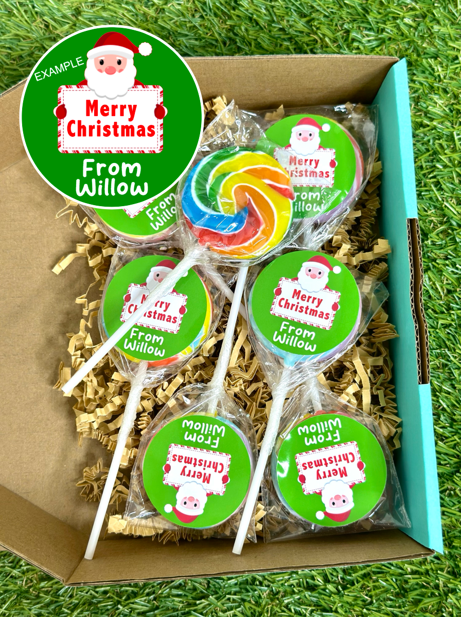 Christmas Santa Personalised Lollipop 10 pack