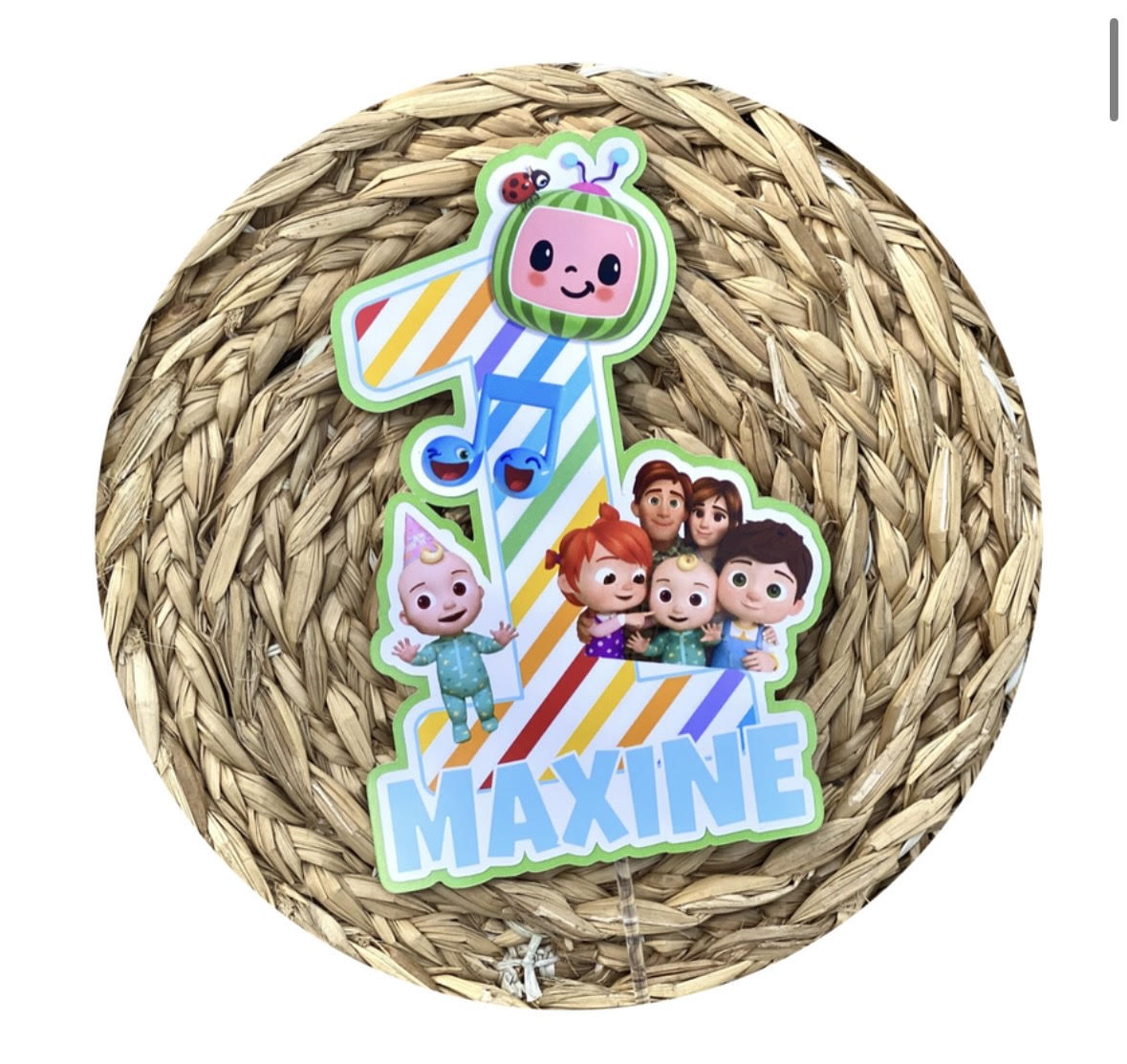 Cocomelon #2 Personalised Cake Topper