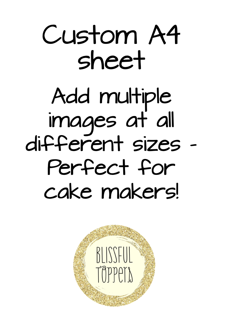 Custom A4 Cake Edible Icing Image Brisbane Gold Coast Logan Sydney Melbourne