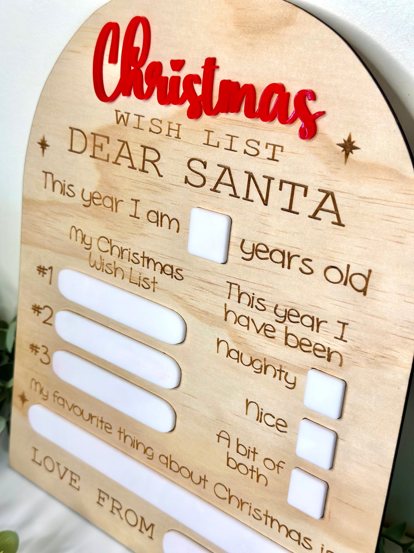 Dear Santa Christmas Wish List - Reusable