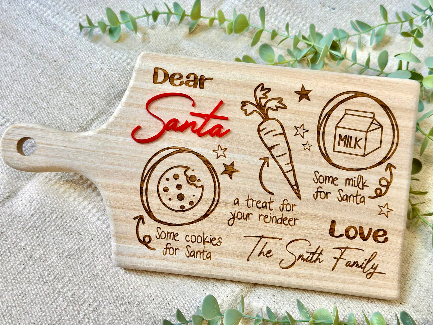 Dear Santa Treat Plate Board