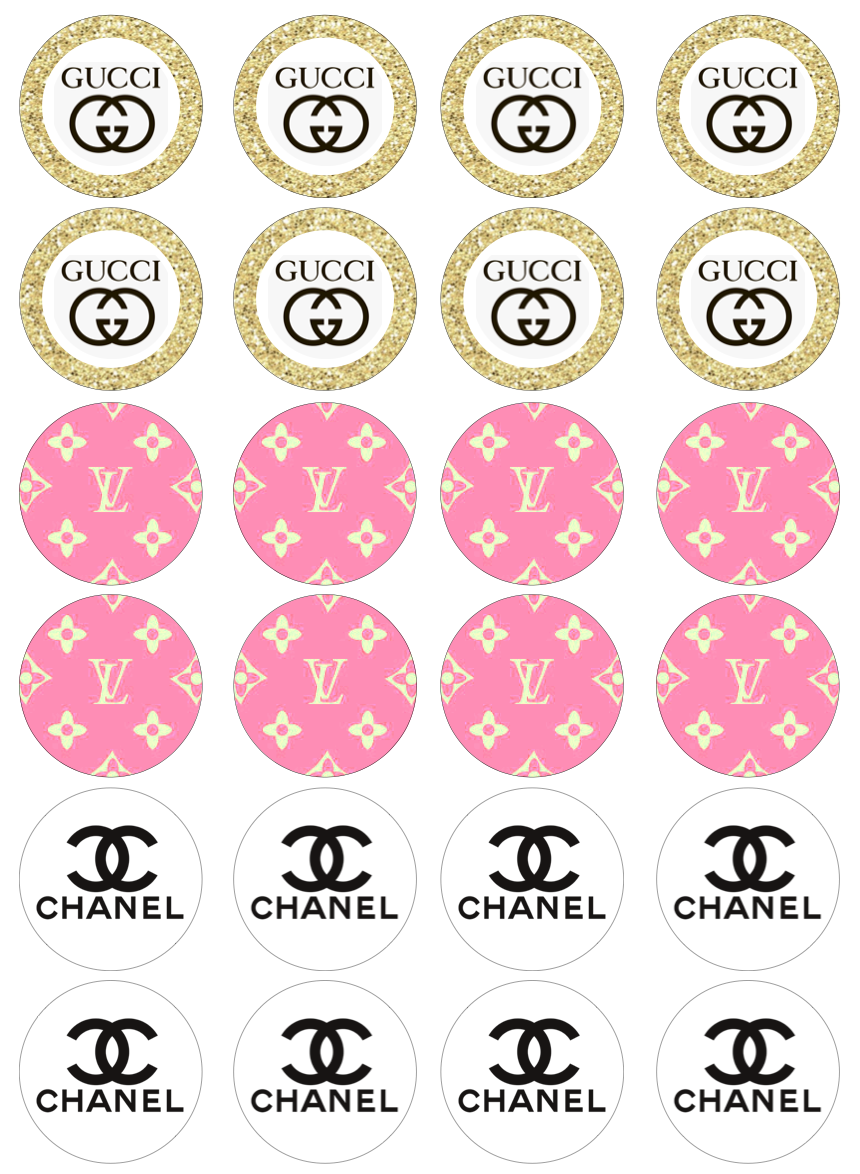 Designer Cupcake Edible Icing Image Toppers