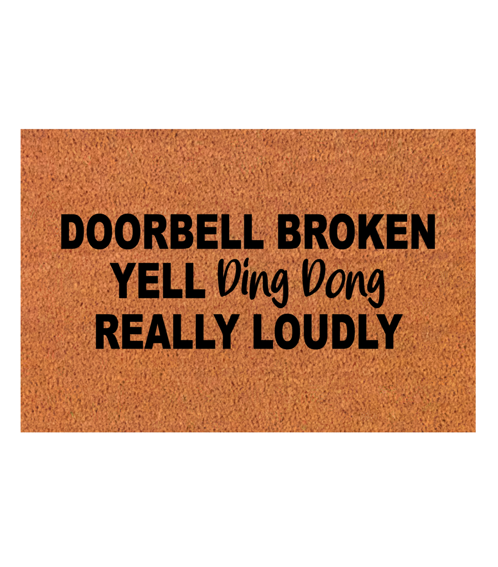 Doorbell Broken Door Mat