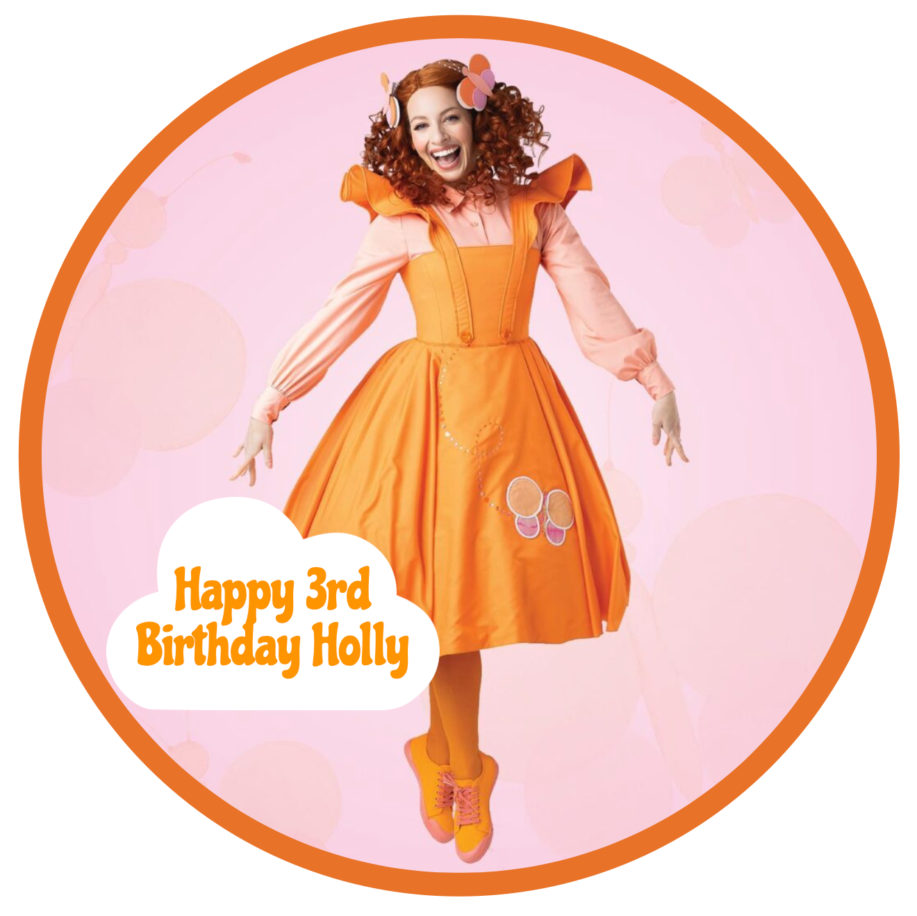 Emma Memma Round Cake Edible Icing Image Topper 19cm