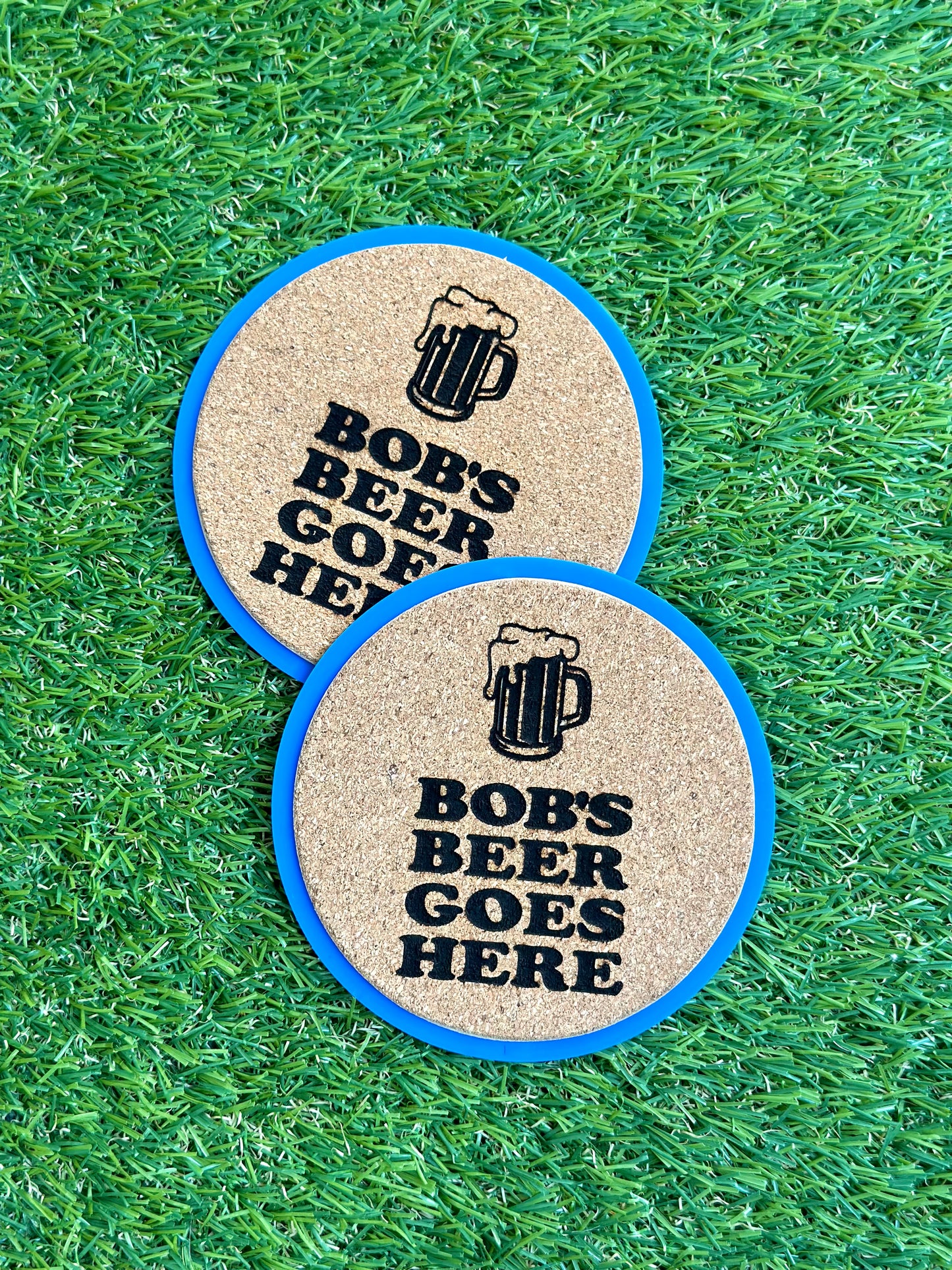 Father's Day 2pk Personalised Beer Drink Coasters