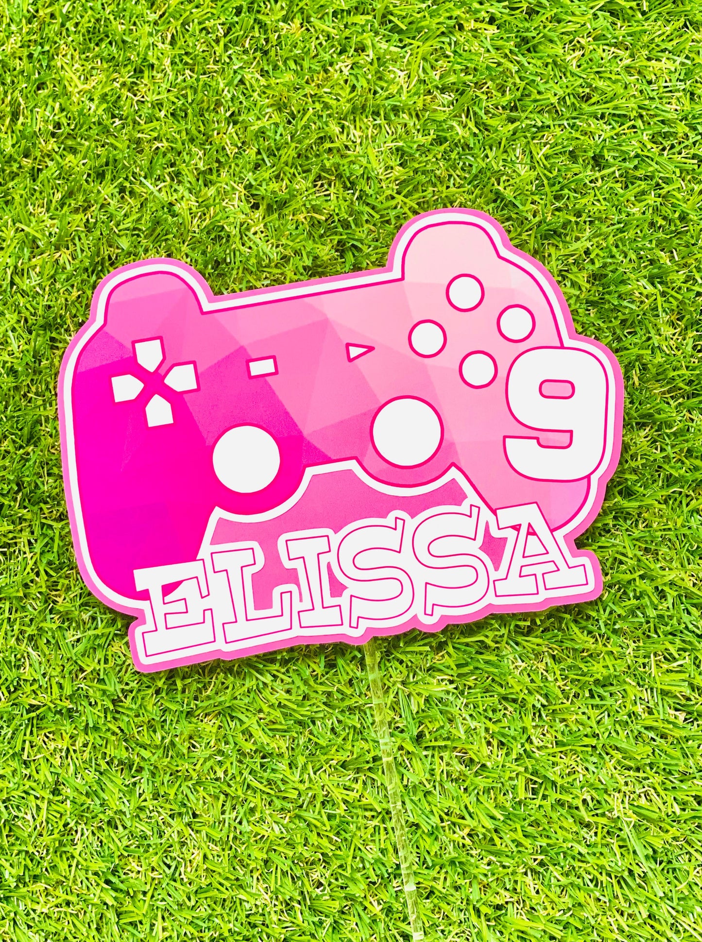 Gamer Girl Personalised Cake Topper