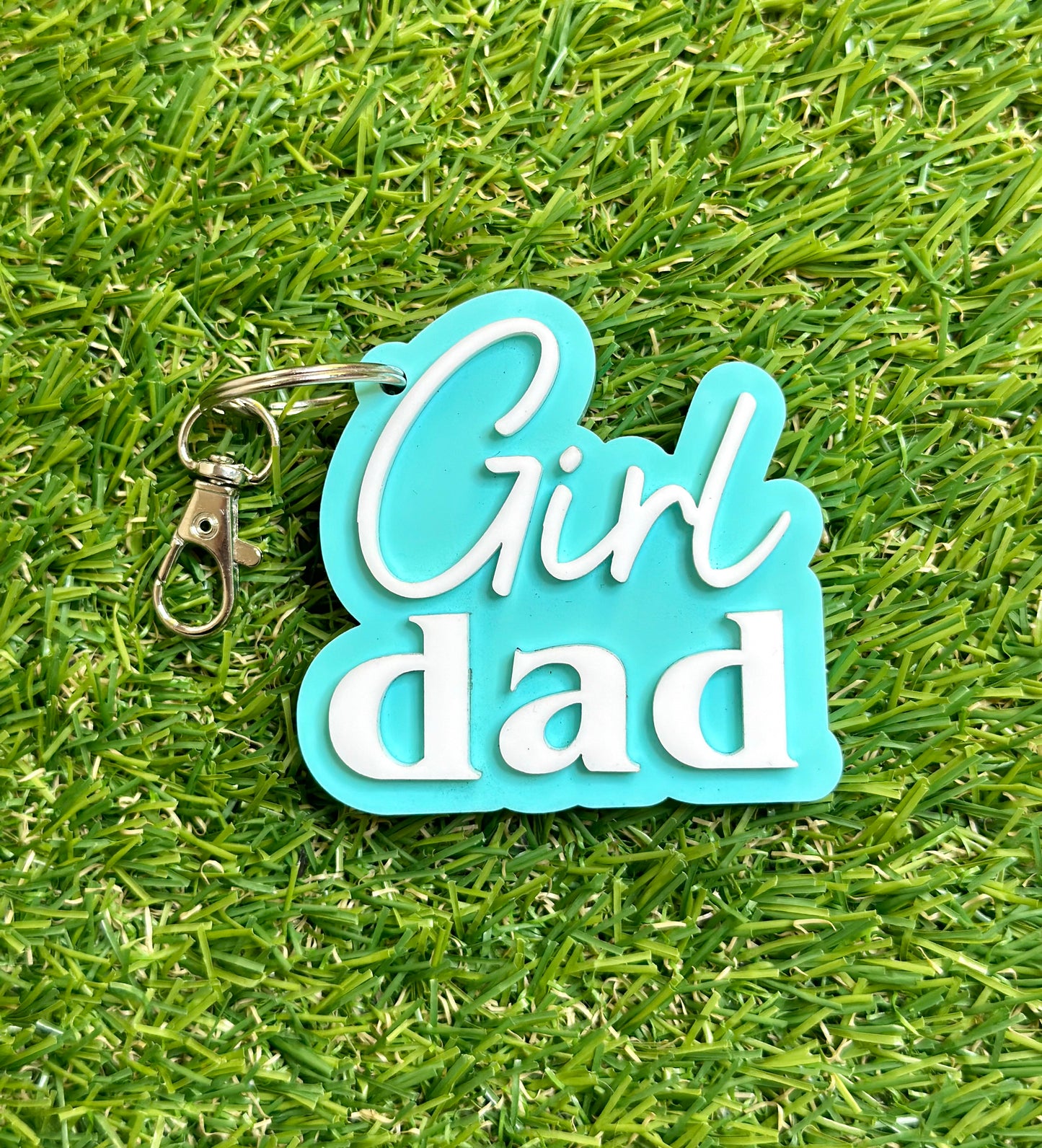 Girl Dad Keyring