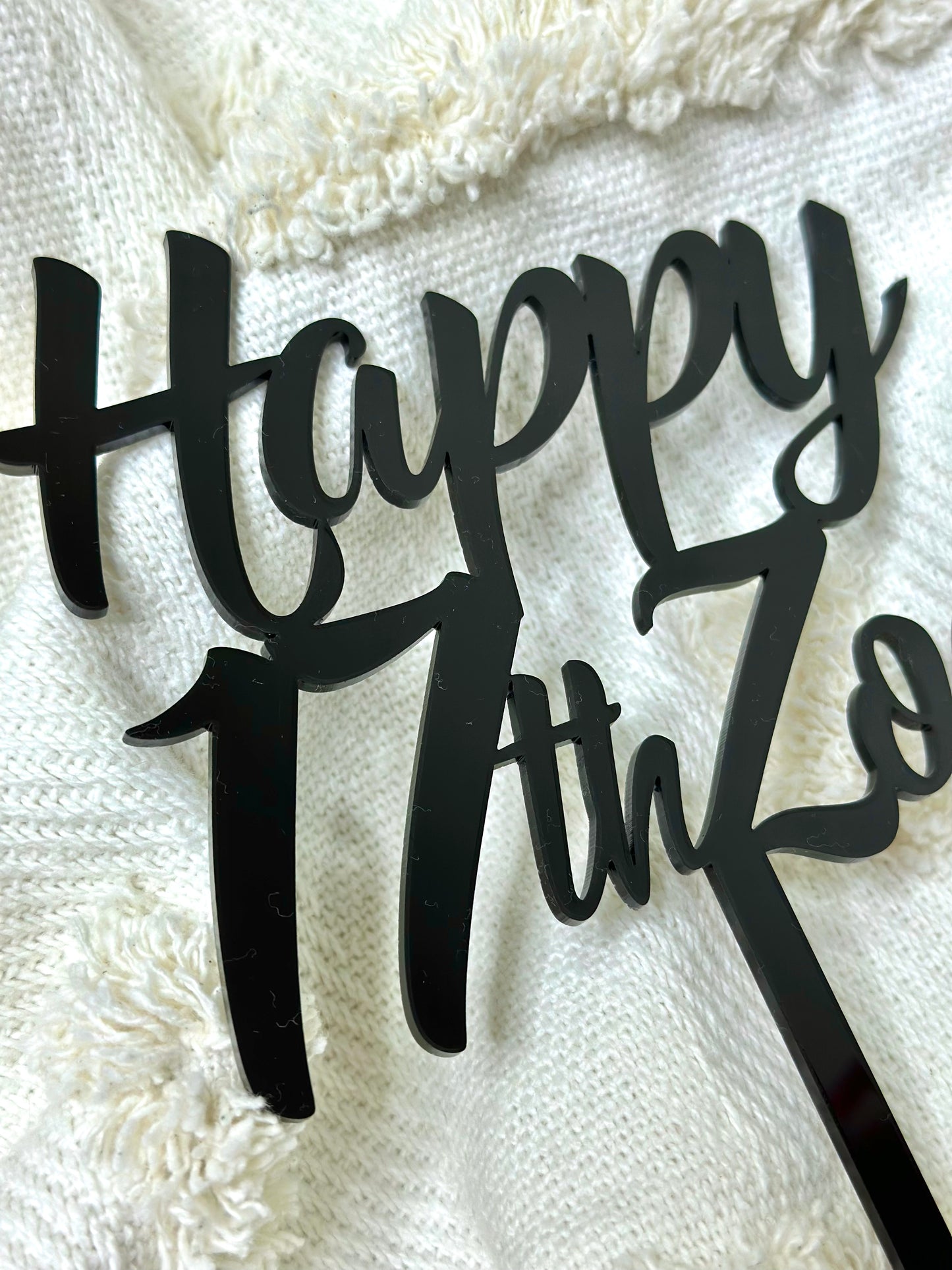 Happy Age Name Custom Acrylic Cake Topper