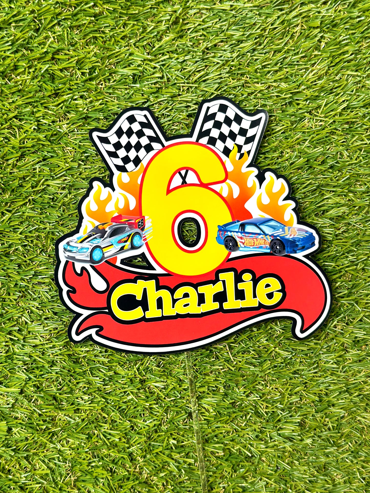 Hot Wheels Personalised Cake Topper