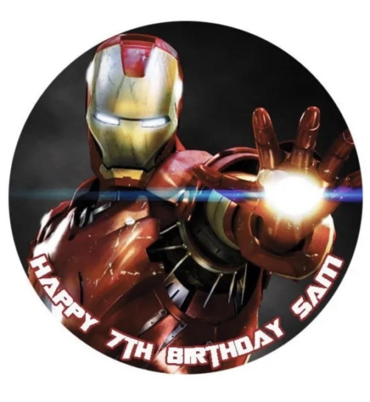 Ironman #2 Round Cake Edible Icing Image Topper 19cm