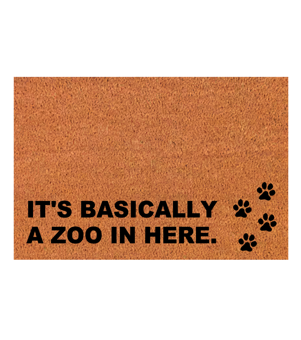 It's Basically a Zoo in Here Door Mat