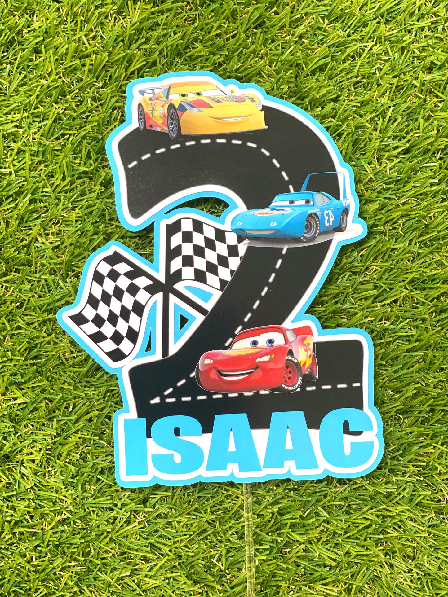 Lightning McQueen Cars #2 Personalised Cake Topper