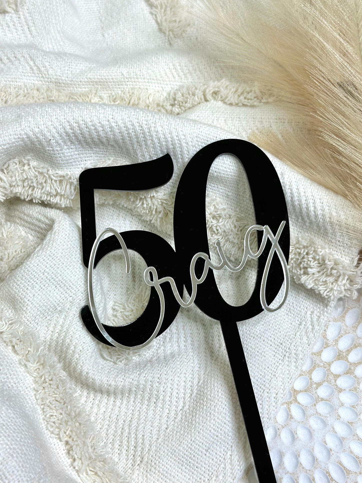 Name Age Double Layer Custom Acrylic Cake Topper