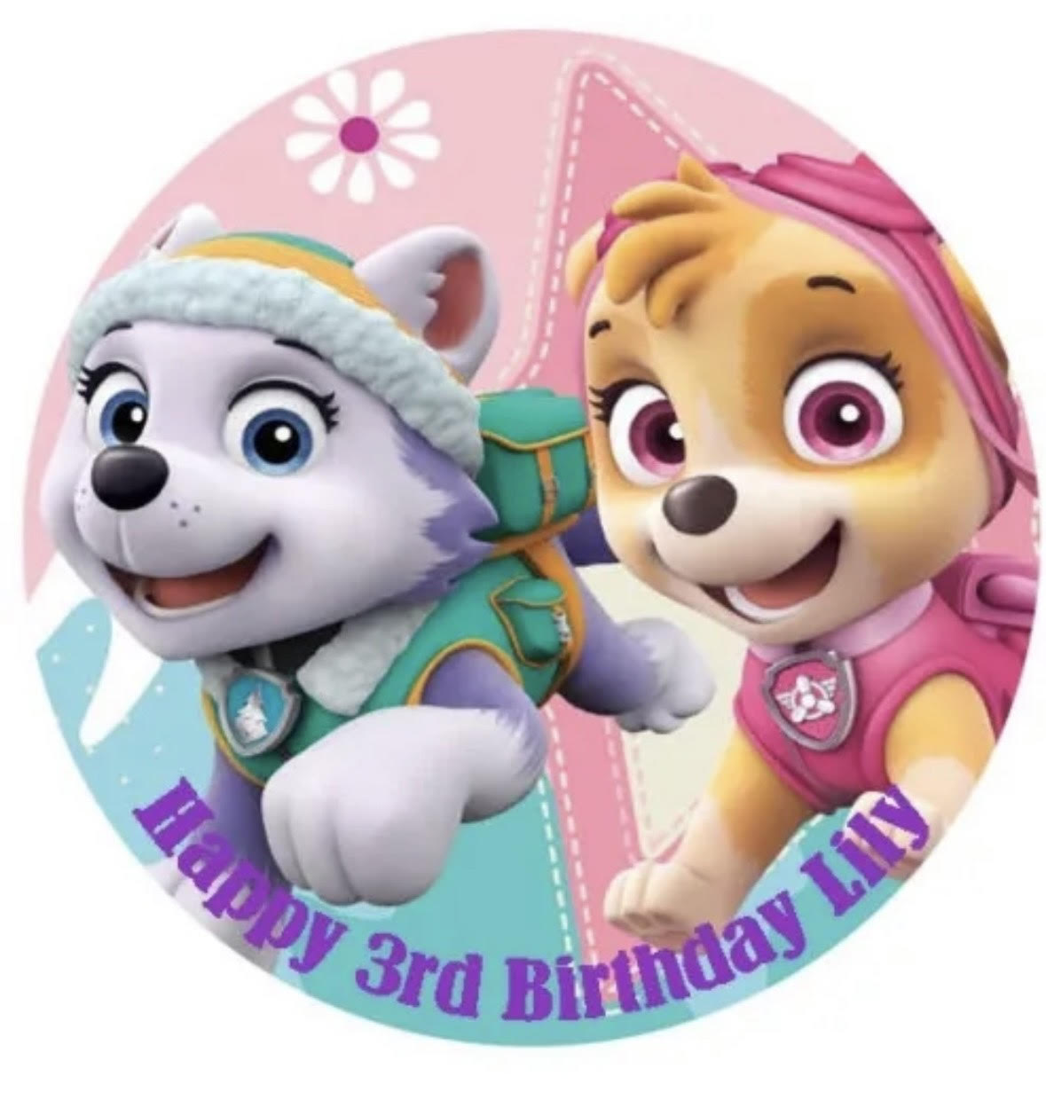 Paw Patrol #2 Round Cake Edible Icing Image Topper 19cm