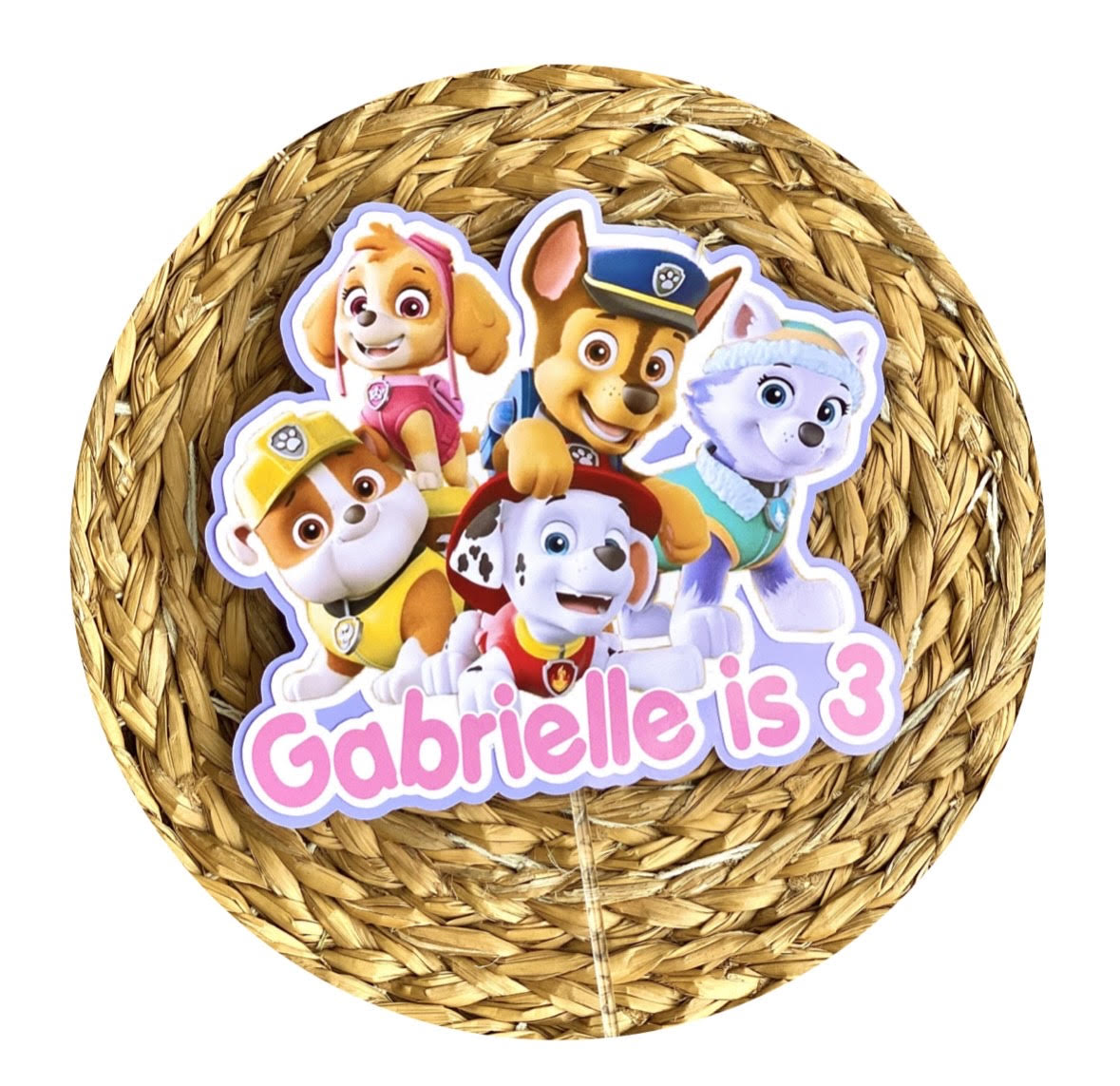 Paw Patrol #3 Personalised Cake Topper