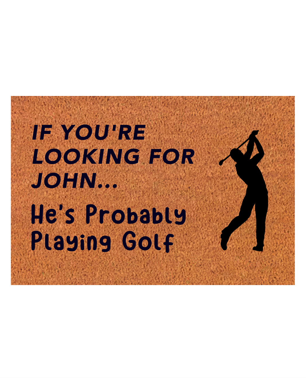 Probably Playing Golf Personalised Door Mat