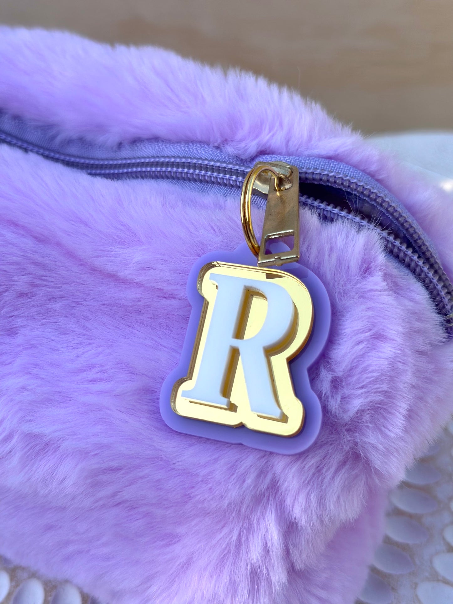 Purple Fluffy Pencil Case / Makeup Bag