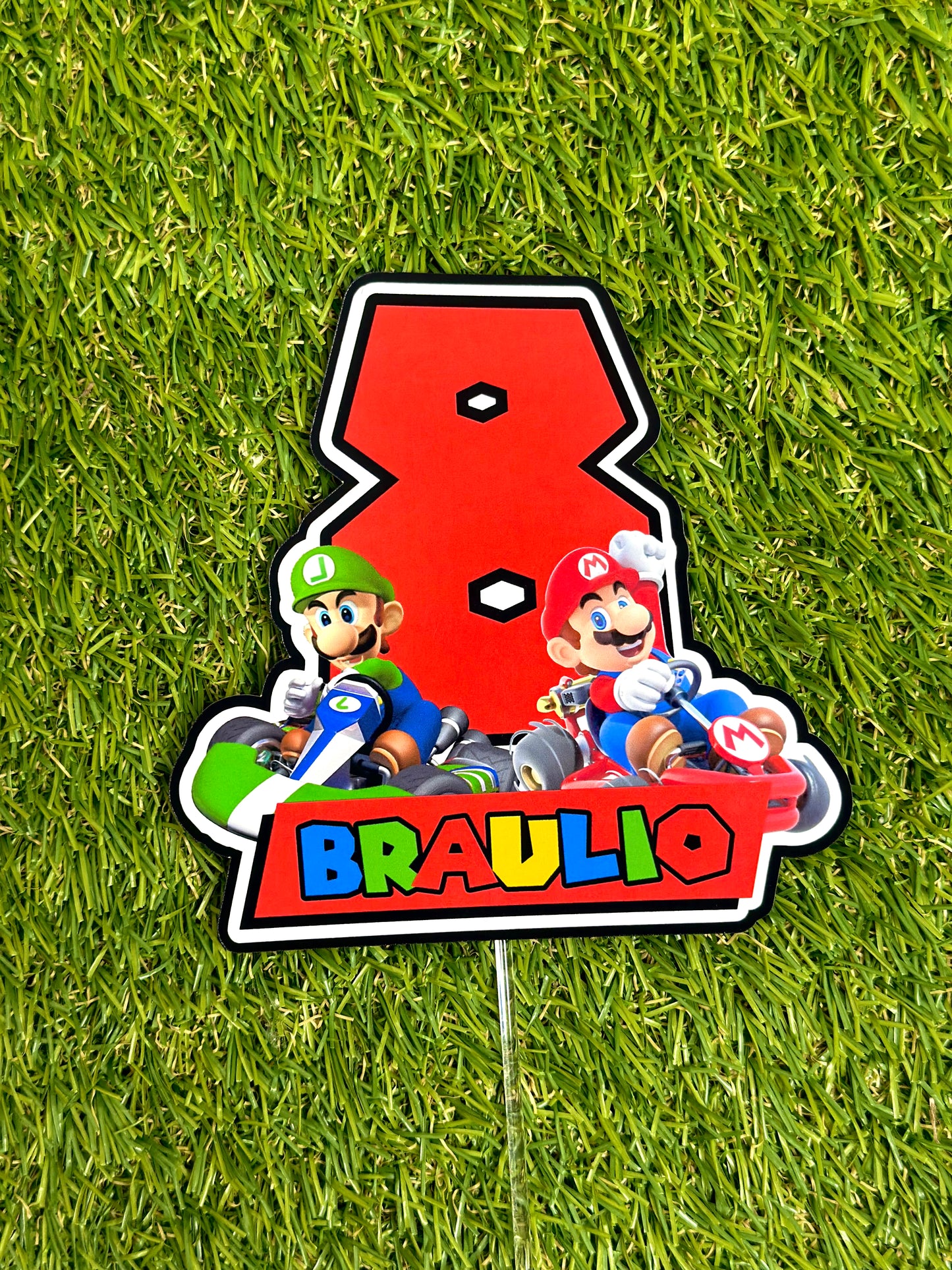 Super Mario Kart Personalised Cake Topper