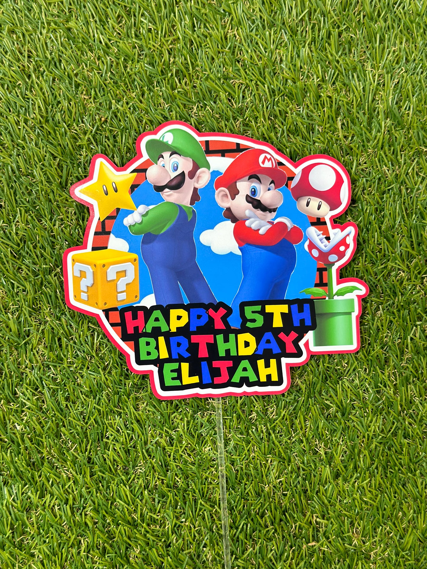 Super Mario Personalised Cake Topper