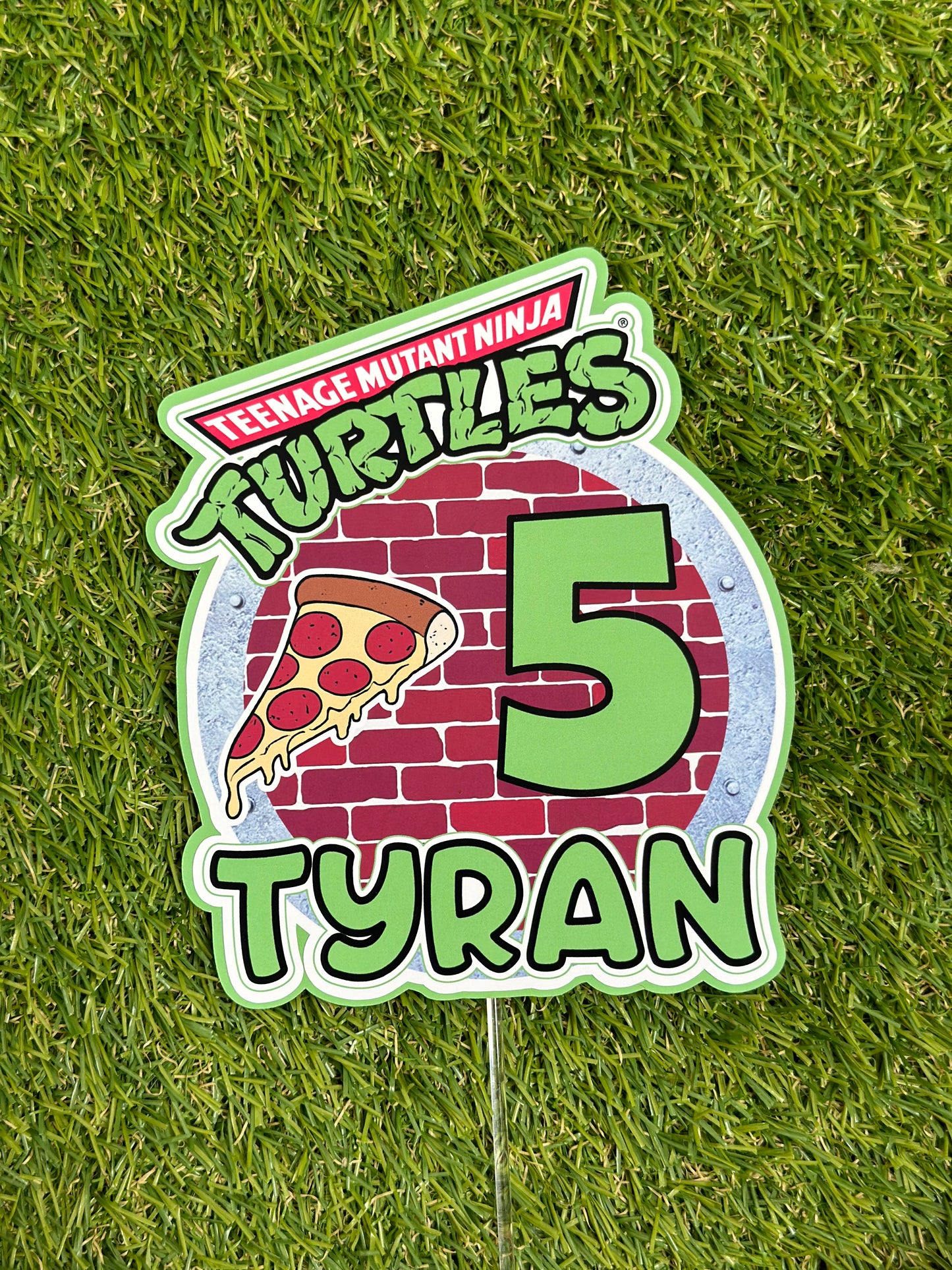 TMNT Teenage Mutant Ninja Turtles 2 Personalised Cake Topper