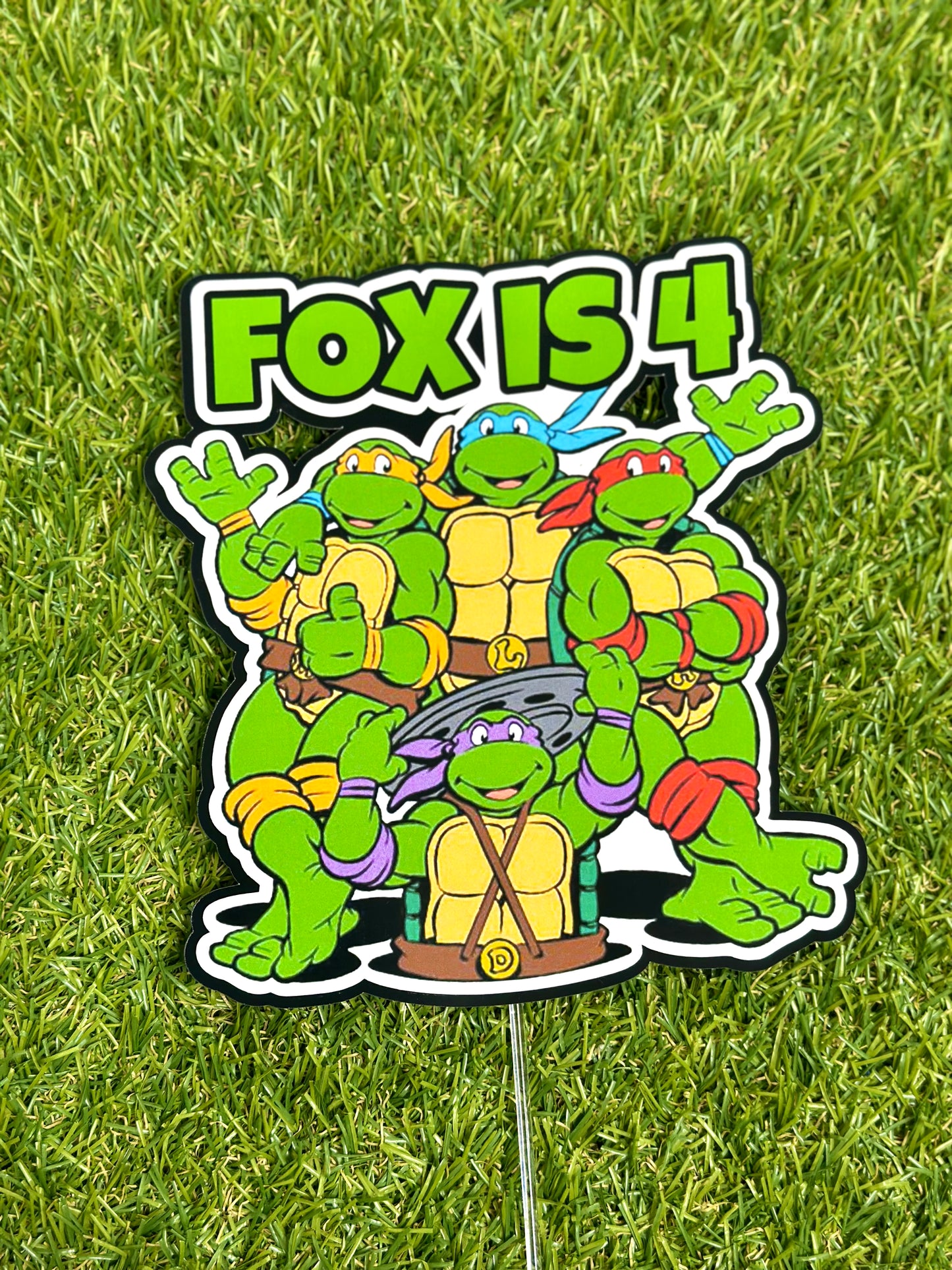 TMNT Teenage Mutant Ninja Turtles Personalised Cake Topper