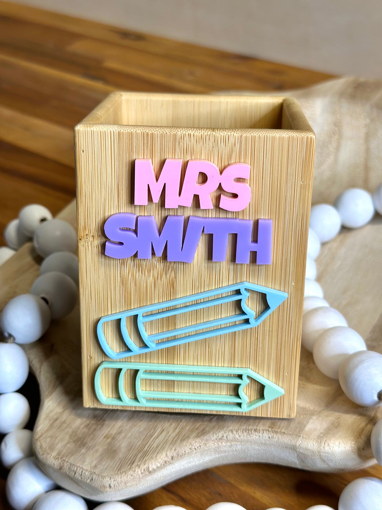 Teacher Pen Cup Holder - Pastel