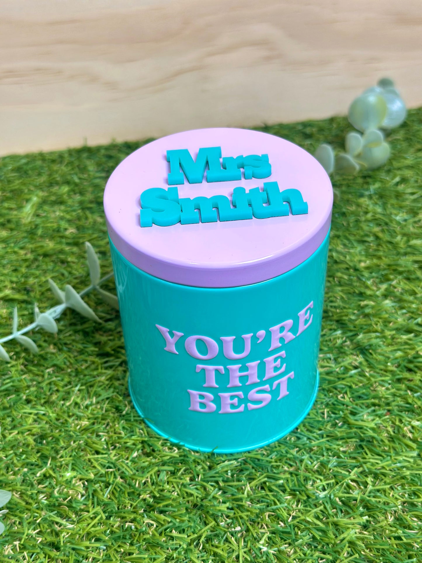 Teacher You're The Best Personalised Tin Candle