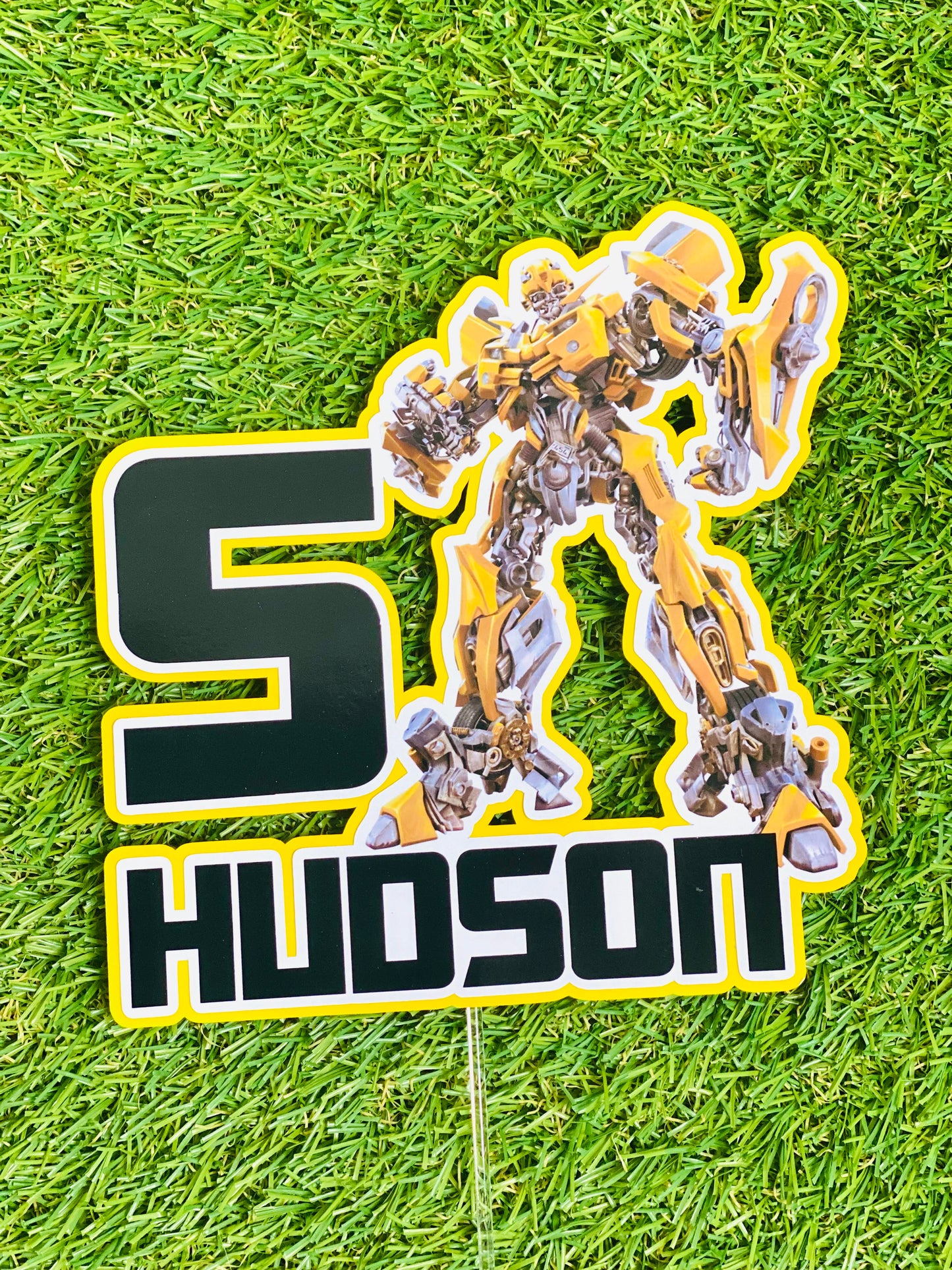 Transformers Bumblebee Personalised Cake Topper