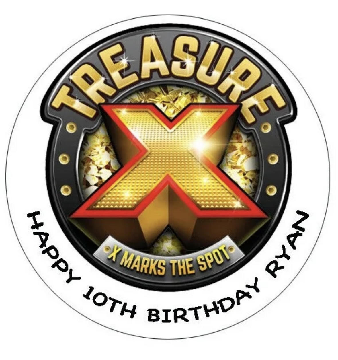 Treasure X Round Cake Edible Icing Image Topper 19cm