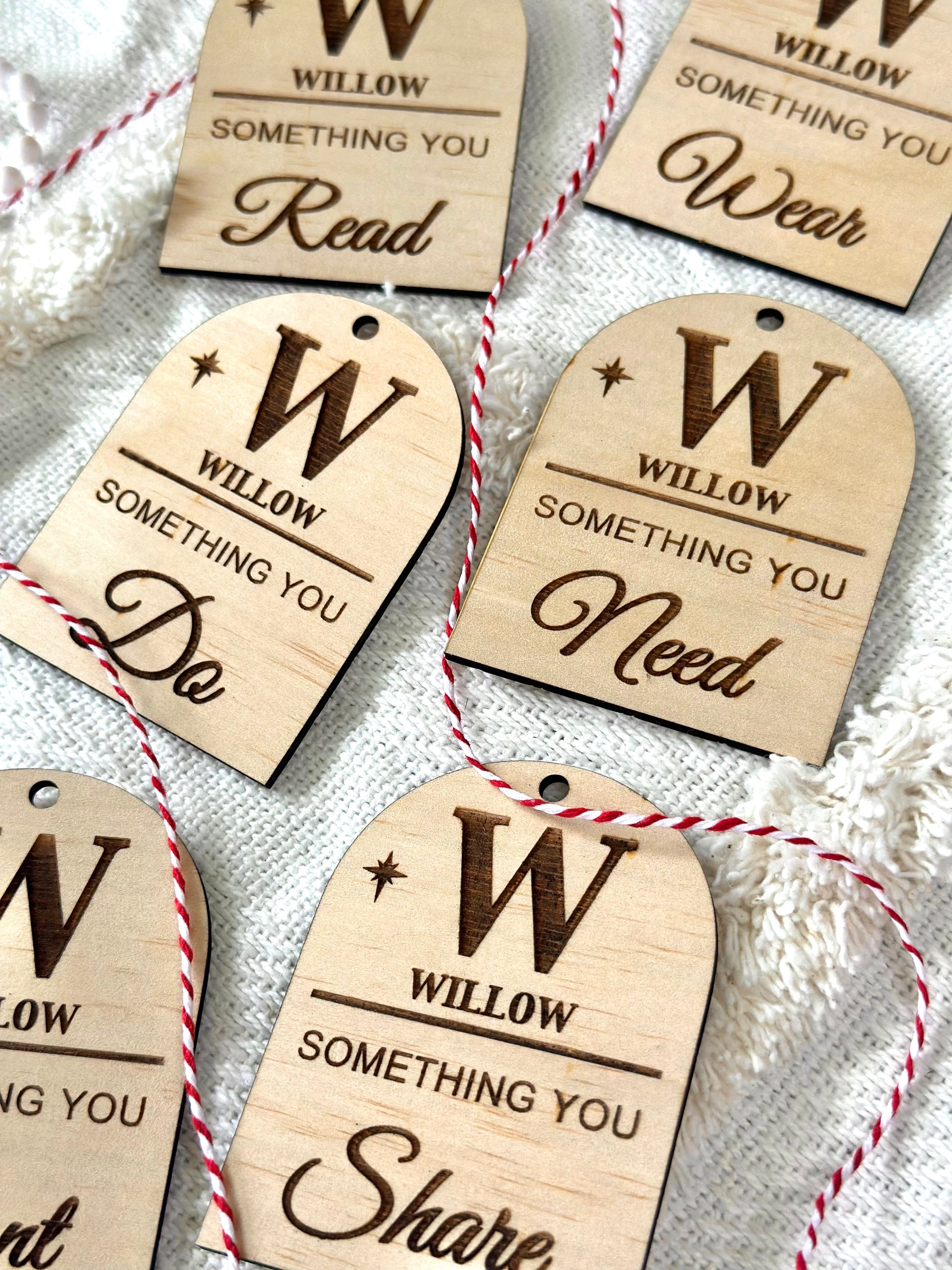 6pack of Christmas Personalised Gift Tags