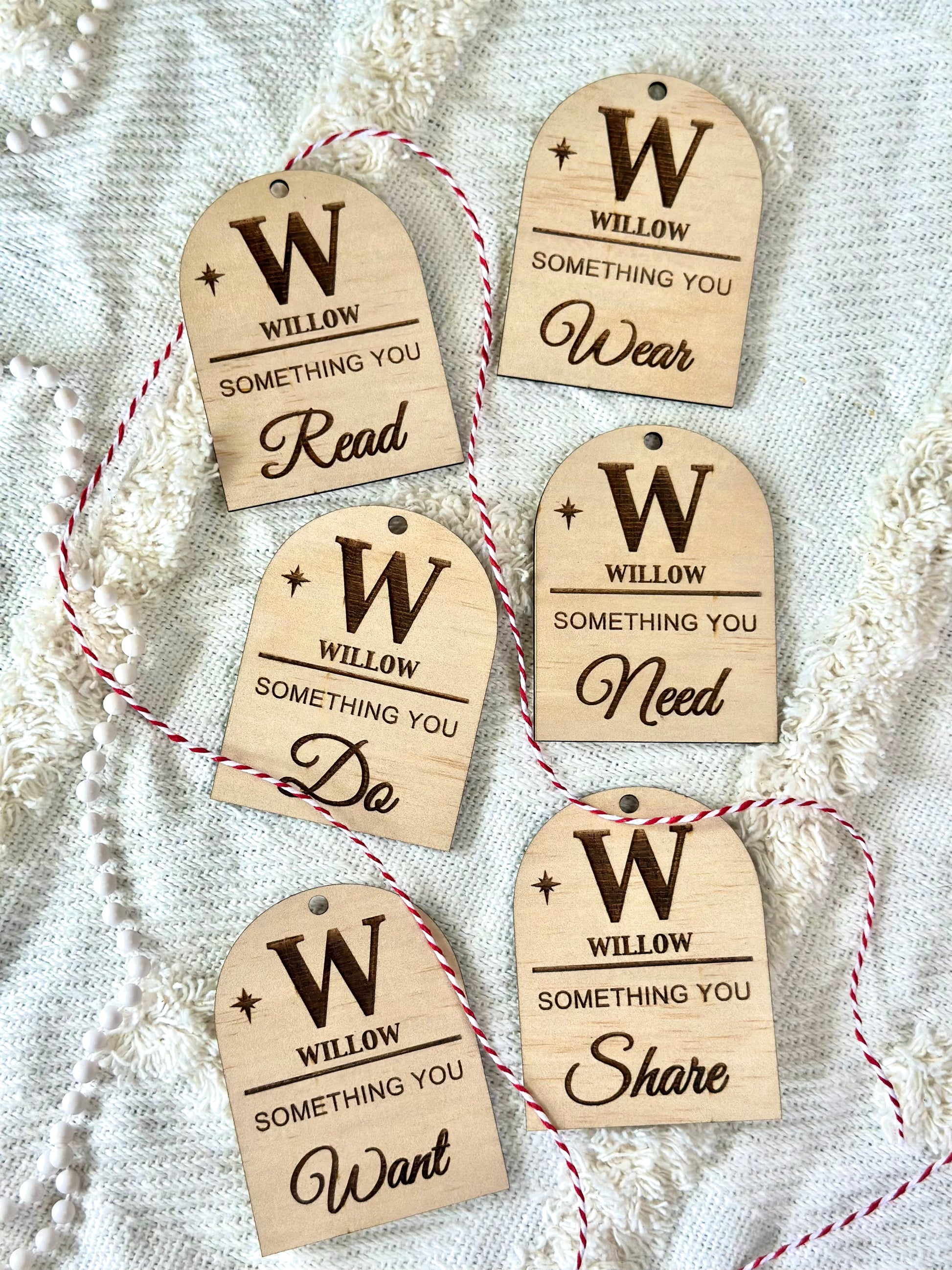 6pack of Christmas Personalised Gift Tags