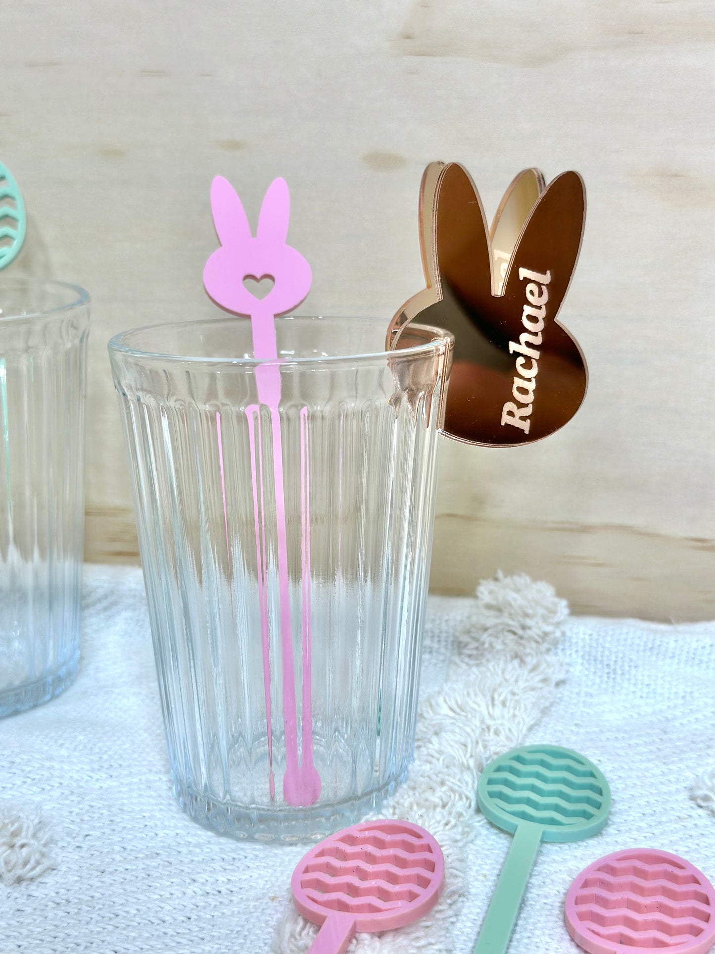 6pk Easter Swizzle Sticks Drink Stirrer