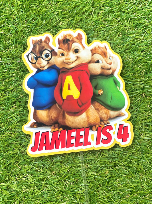 Alvin and the Chipmunks Personalised Cake Topper