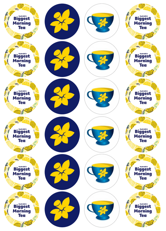Australia's Biggest Morning Tea Cupcake Edible Icing Image Toppers