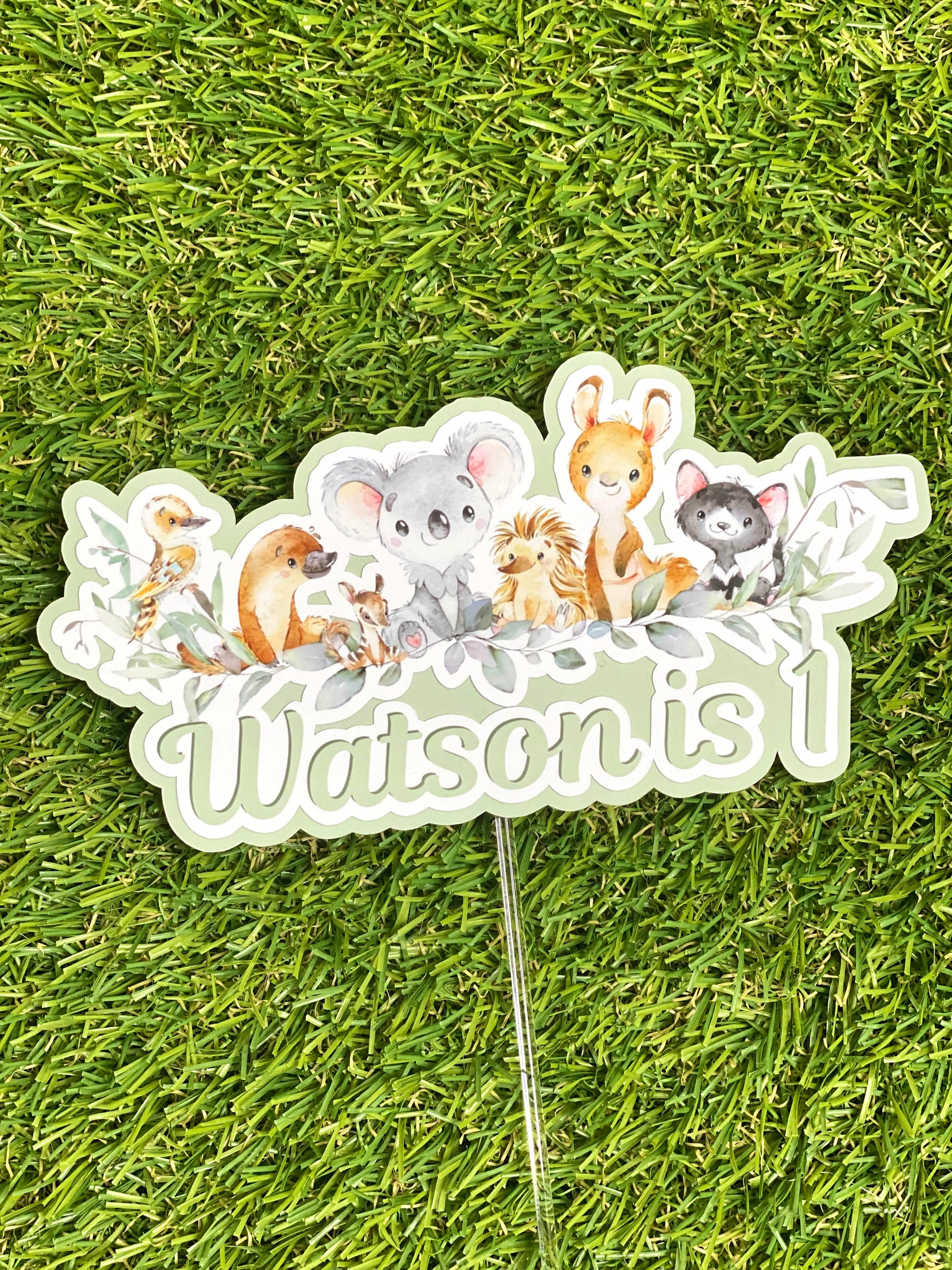 Baby Animals Personalised Cake Topper