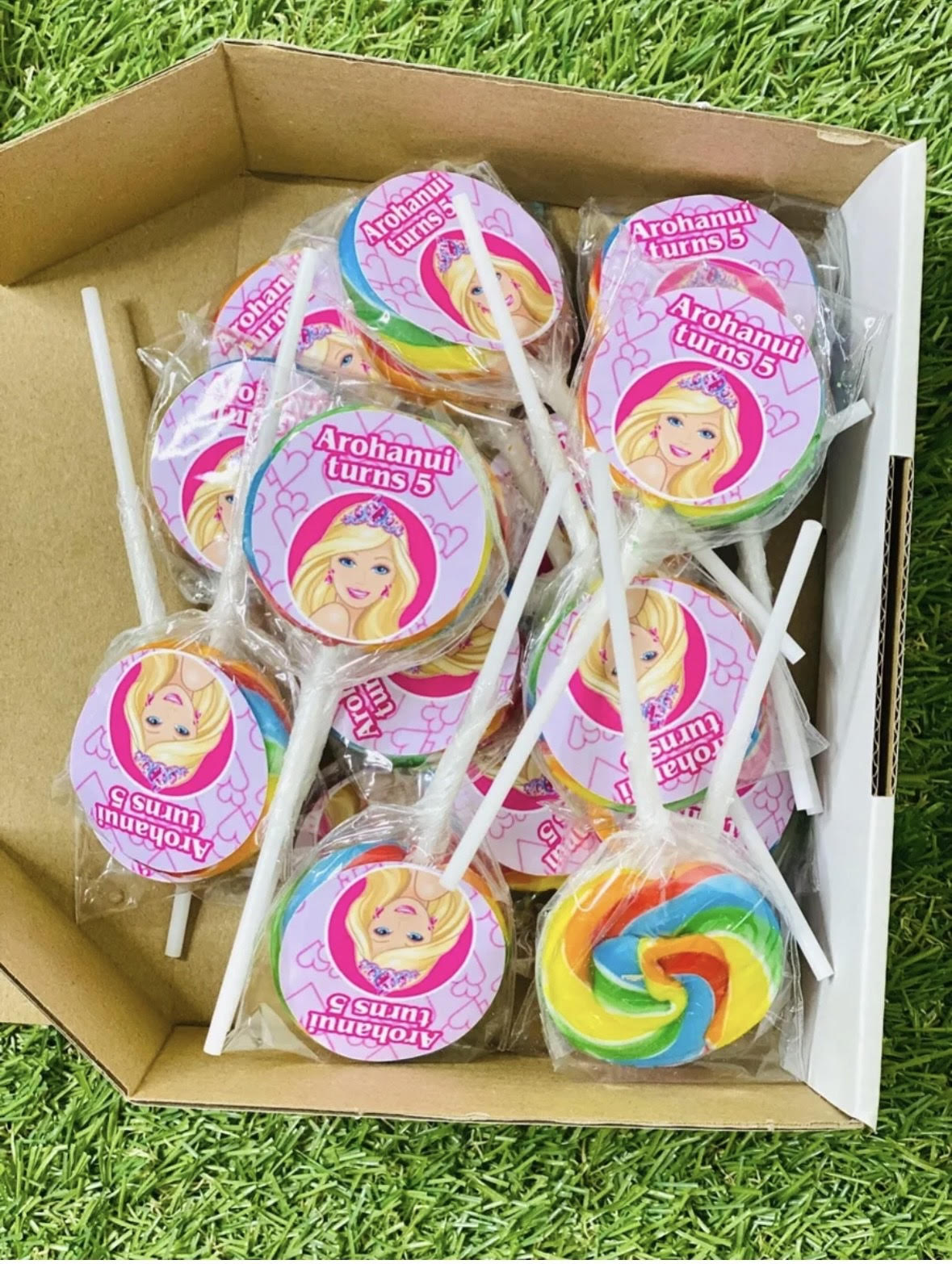 Barbie Personalised Birthday Lollipop 10 pack