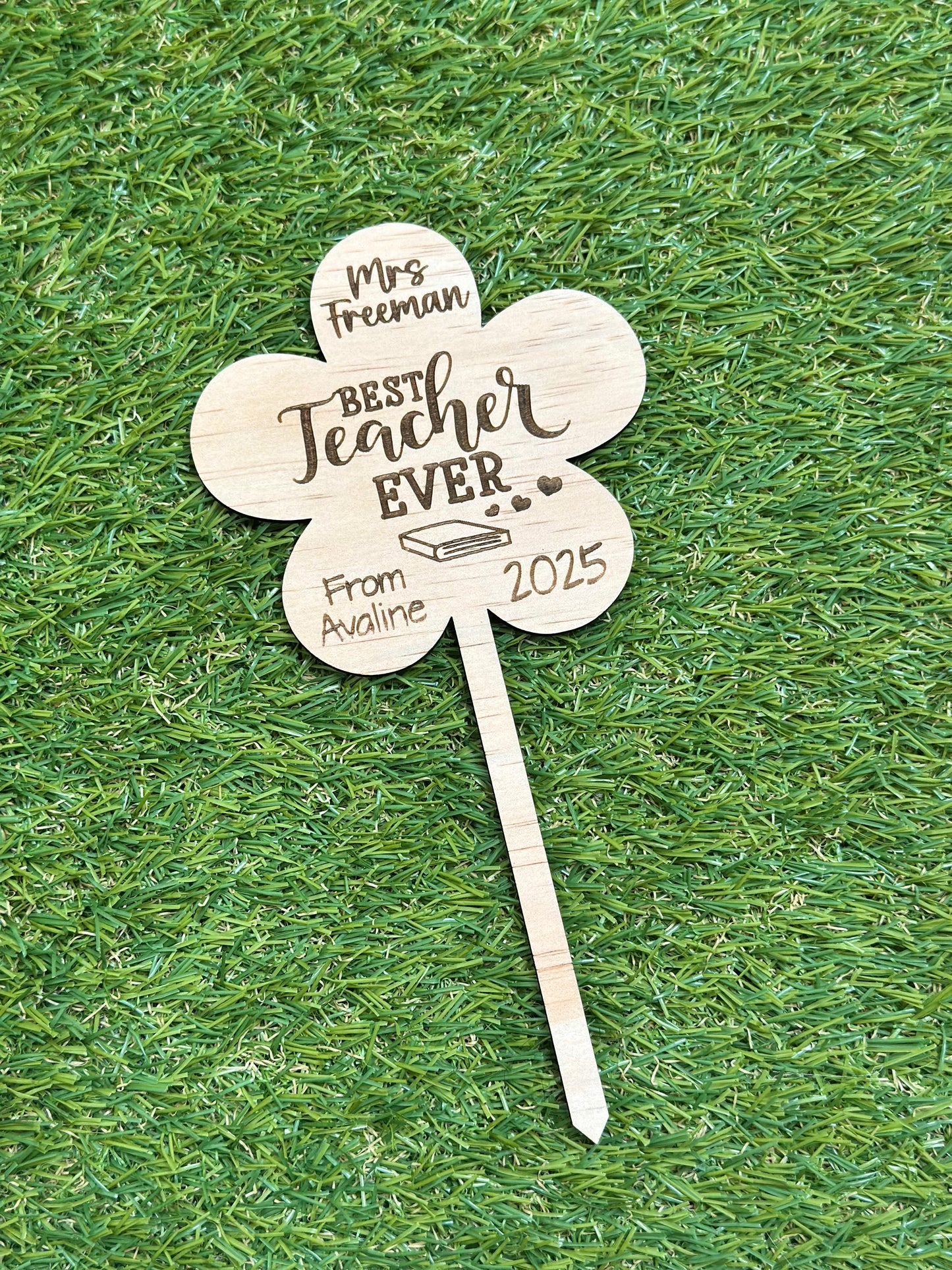 Best Teacher Ever Personalised Plant Stake