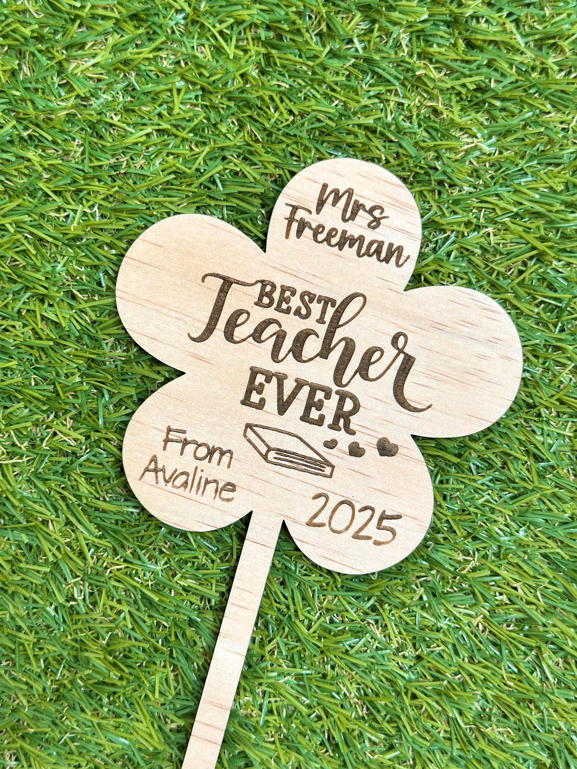 Best Teacher Ever Personalised Plant Stake