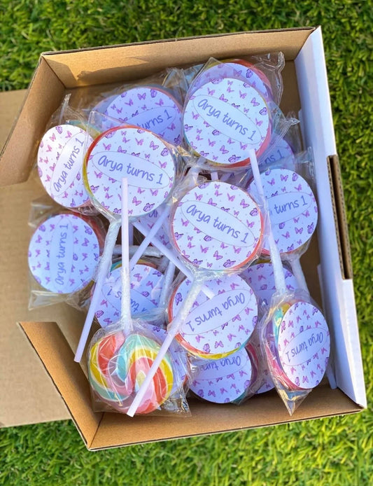 Butterfly #1 Personalised Birthday Lollipop 10 pack