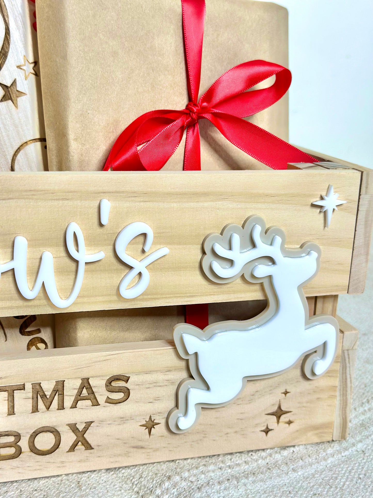 Christmas Eve Personalised Crate - Reindeer