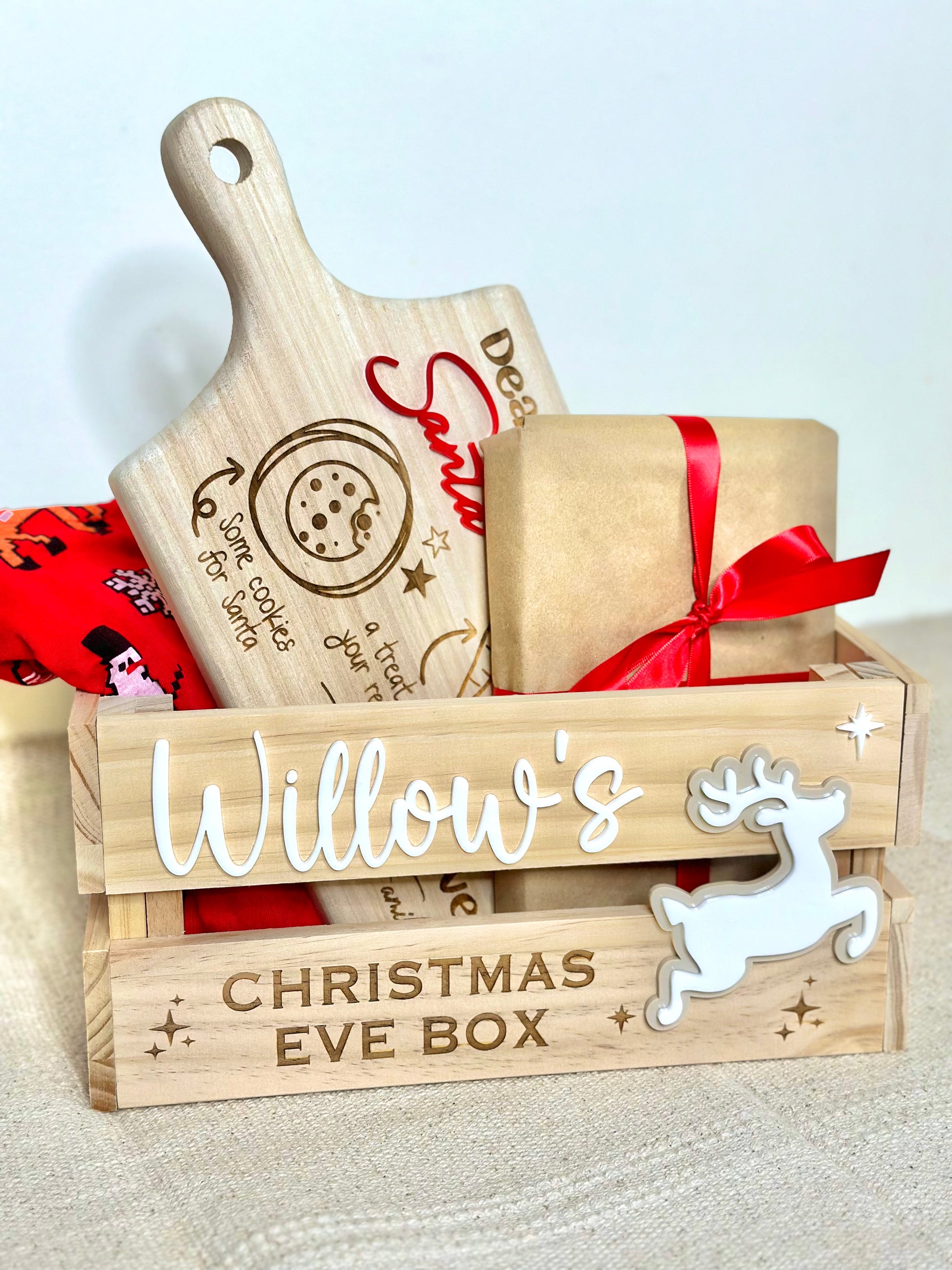 Christmas Eve Personalised Crate - Reindeer