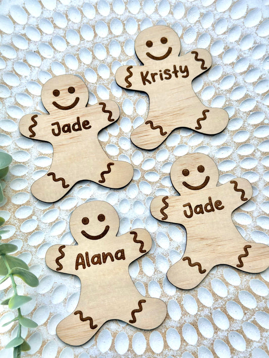 Christmas Gingerbread Man Place Card Tag