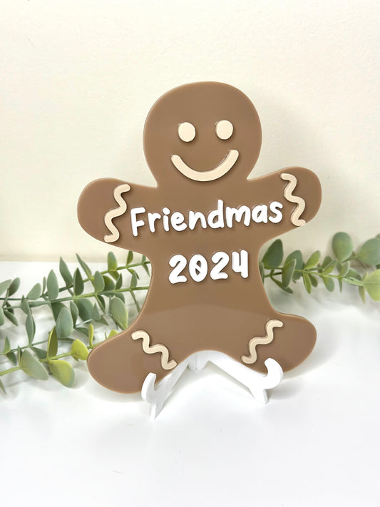 Christmas Gingerbread Man Table Sign